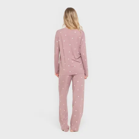 Pijama mulher soft Choer beringela seco