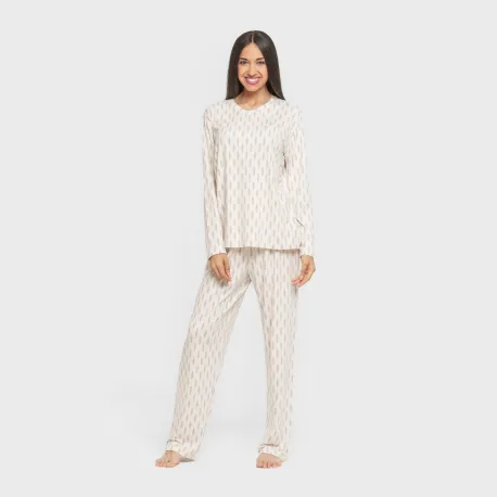 Pijama mulher soft Espiga beringela