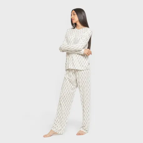 Pijama mulher soft Espiga água marinha