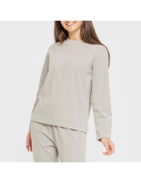 Pijama canelado Raya ancha