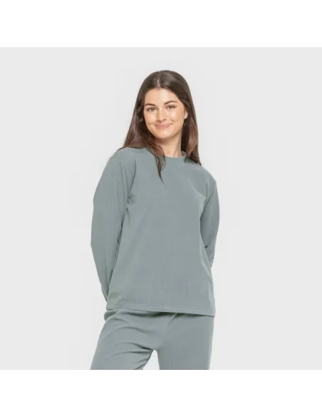 Pijama canelado Raya ancha