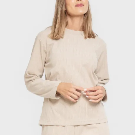 Pijama canelado Raya ancha