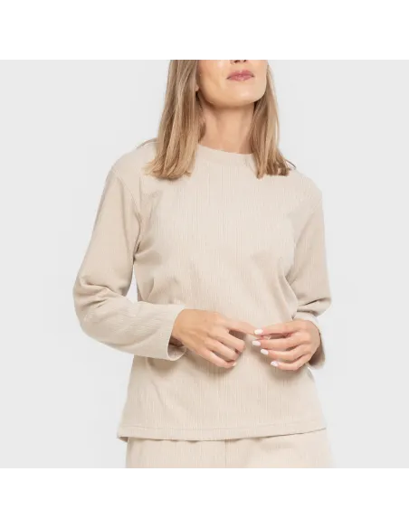 Pijama canelado Raya ancha Pijama canelado Raya ancha