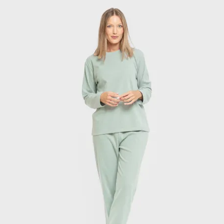 Pijama canelado Raya ancha