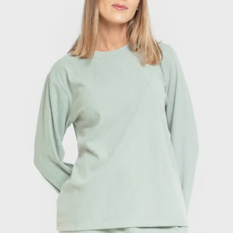 Pijama canelado Raya ancha