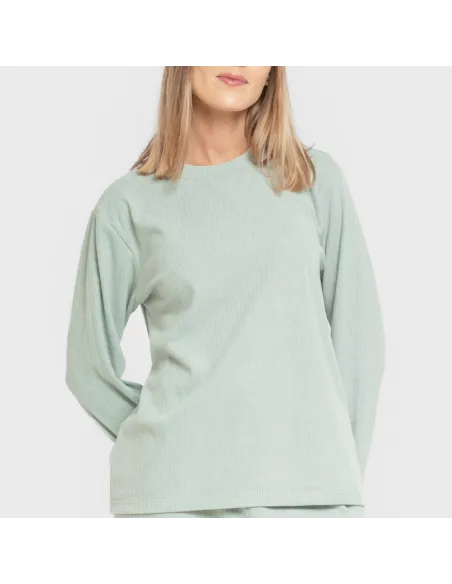 Pijama canelado Raya ancha Pijama canelado Raya ancha