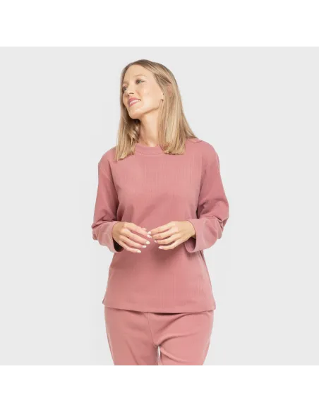 Pijama canelado Raya ancha Pijama canelado Raya ancha