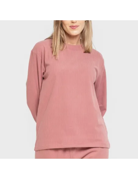 Pijama canelado Raya ancha Pijama canelado Raya ancha