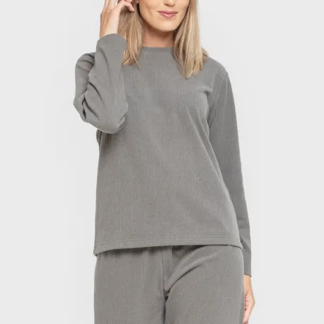 Pijama canelado Raya ancha