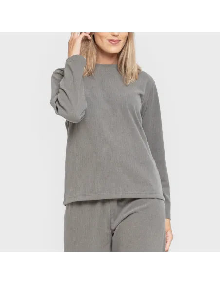 Pijama canelado Raya ancha Pijama canelado Raya ancha