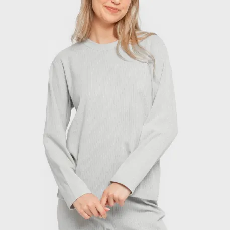 Pijama canelado Raya ancha