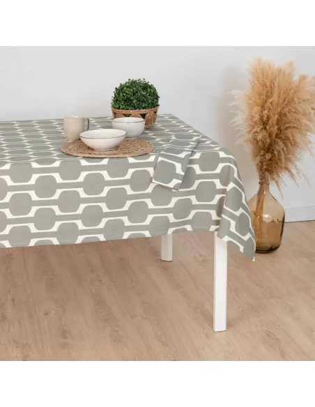 Toalha de mesa anti manchas Sunnies verde seco Toalha de mesa anti manchas Sunnies verde seco