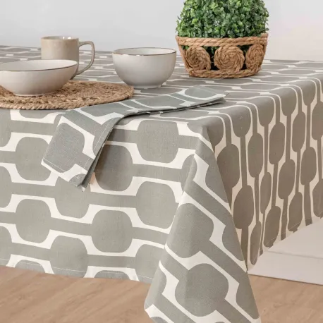 Toalha de mesa anti manchas Sunnies verde seco