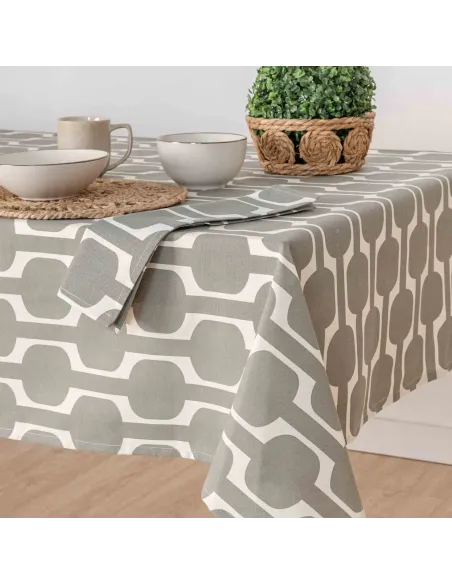 Toalha de mesa anti manchas Sunnies verde seco Toalha de mesa anti manchas Sunnies verde seco