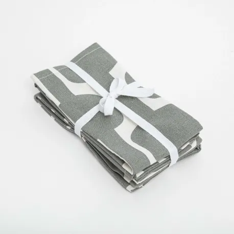 Conjunto 4 guardanapos Sunnies verde seco