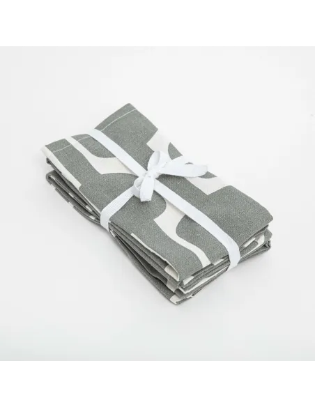 Conjunto 4 guardanapos Sunnies verde seco Conjunto 4 guardanapos Sunnies verde seco