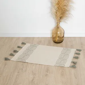 Tapete algodão Verso verde seco