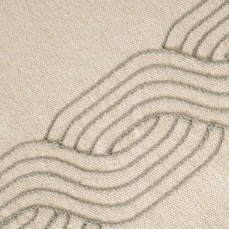 Tapete algodão Verso verde seco