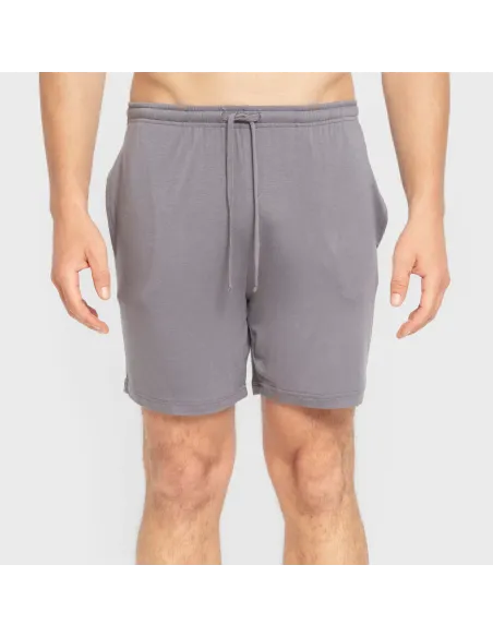 Pijama curto viscosa homem cinza azulado Pijama curto viscosa homem cinza azulado