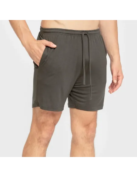 Pijama curto viscosa homem verde oscuro