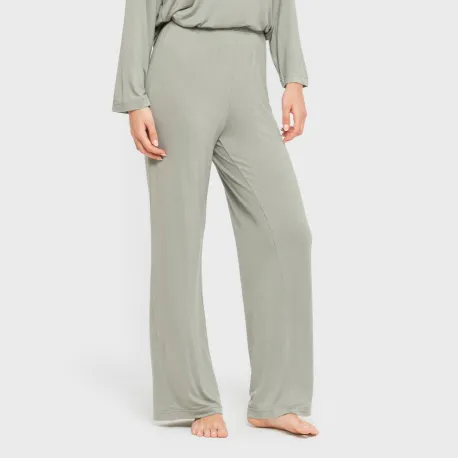 Pijama comprido viscosa mulher liso