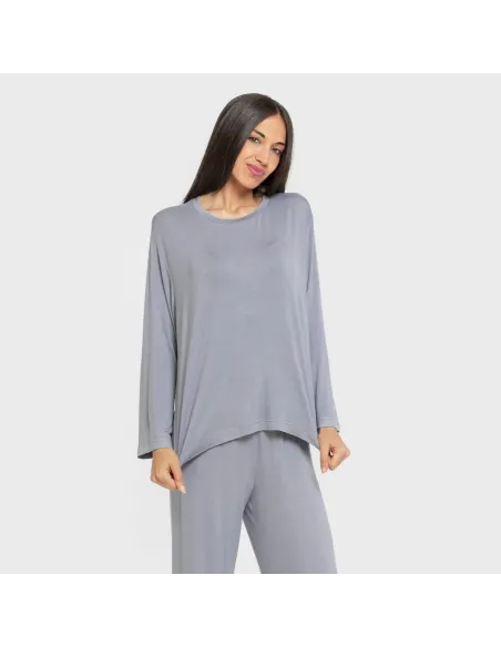 Pijama comprido viscosa mulher liso Pijama comprido viscosa mulher liso