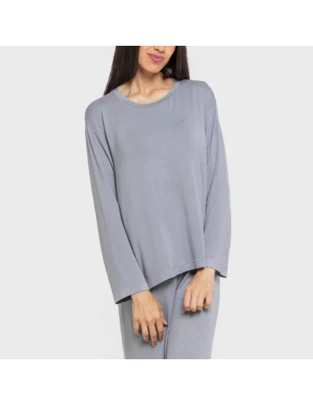 Pijama comprido viscosa mulher liso Pijama comprido viscosa mulher liso