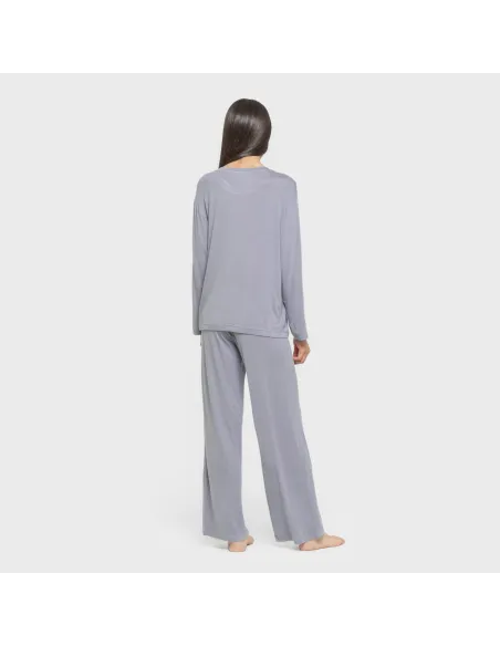 Pijama comprido viscosa mulher liso Pijama comprido viscosa mulher liso