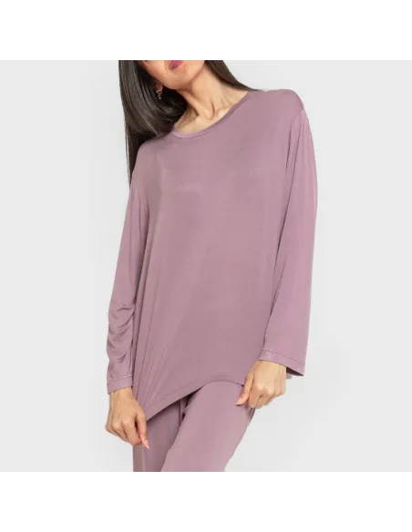 Pijama comprido viscosa mulher liso Pijama comprido viscosa mulher liso