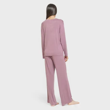 Pijama comprido viscosa mulher liso
