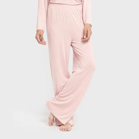 Pijama comprido viscosa mulher liso