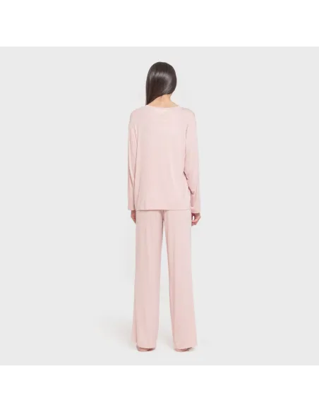 Pijama comprido viscosa mulher liso Pijama comprido viscosa mulher liso