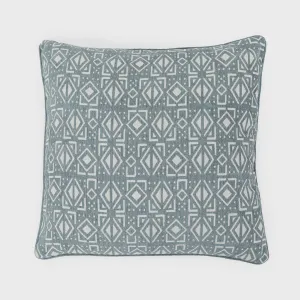 Almofada jacquard chenilla Tiberio verde francês