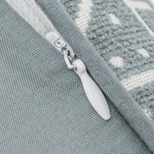 Almofada jacquard chenilla Tiberio verde francês 2