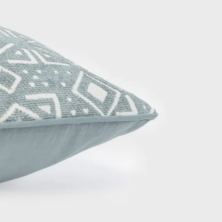 Almofada jacquard chenilla Tiberio verde francês