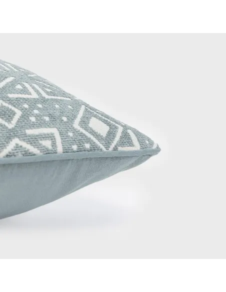 Almofada jacquard chenilla Tiberio verde francês Almofada jacquard chenilla Tiberio verde francês