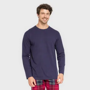 Pijama homem flanela Cuadro Bilbo azul marino