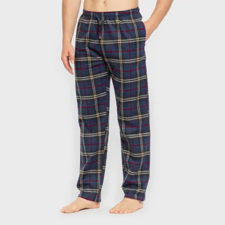 Pijama homem flanela Cuadro Tejada bordeaux