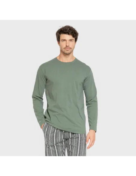 Pijama homem flanela Cronos verde Pijama homem flanela Cronos verde