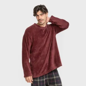 Pijama coral homem Cuadro Tejada bordeaux