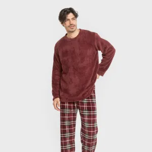 Pijama coral homem Cuadro Sauron bordeaux 2