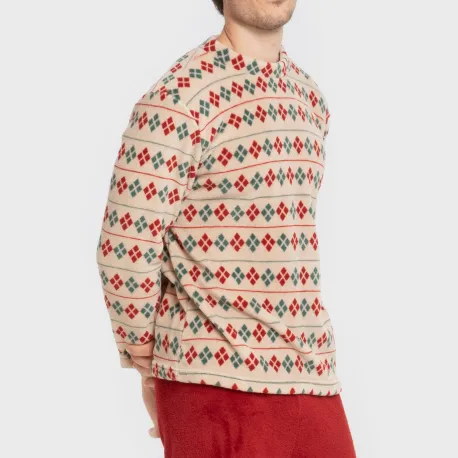 Pijama coral homem Casimira bordeaux