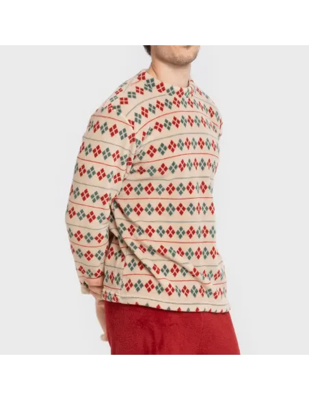 Pijama coral homem Casimira bordeaux