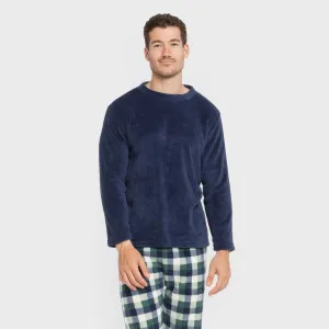 Pijama coral homem Cuadro Ferni azul marino