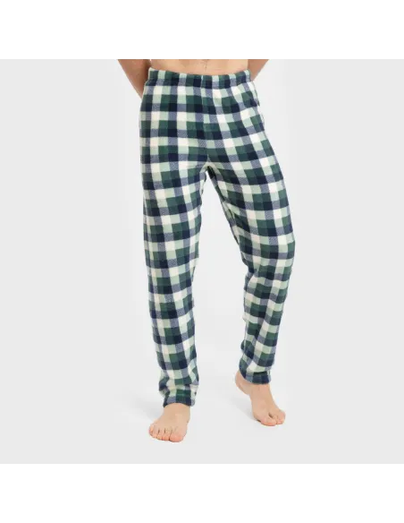 Pijama coral homem Cuadro Ferni azul marino Pijama coral homem Cuadro Ferni azul marino