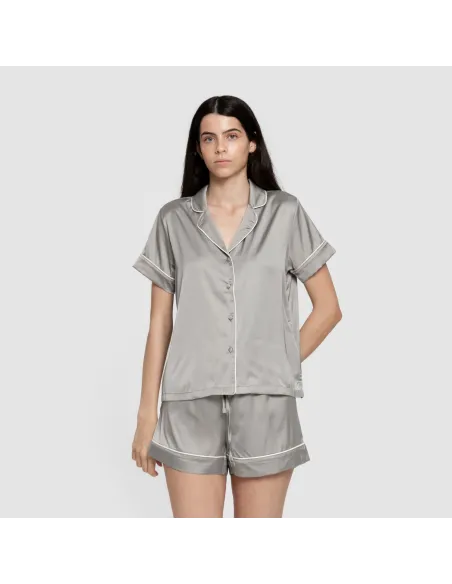 Pijama curto de manga curta Saten Friday liso