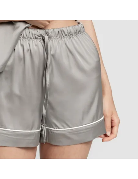 Pijama curto de manga curta Saten Friday liso