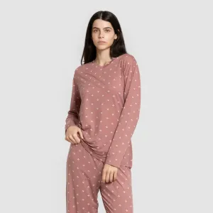 Pijama mulher soft Embera malva rosa
