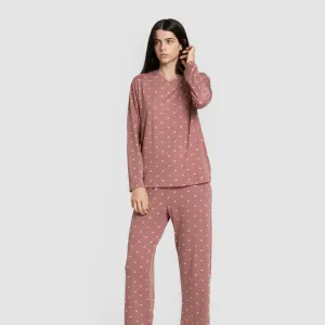 Pijama mulher soft Embera malva rosa 2