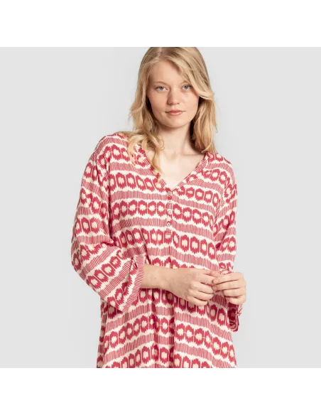 Túnica viscosa Pastela fresa Túnica viscosa Pastela fresa